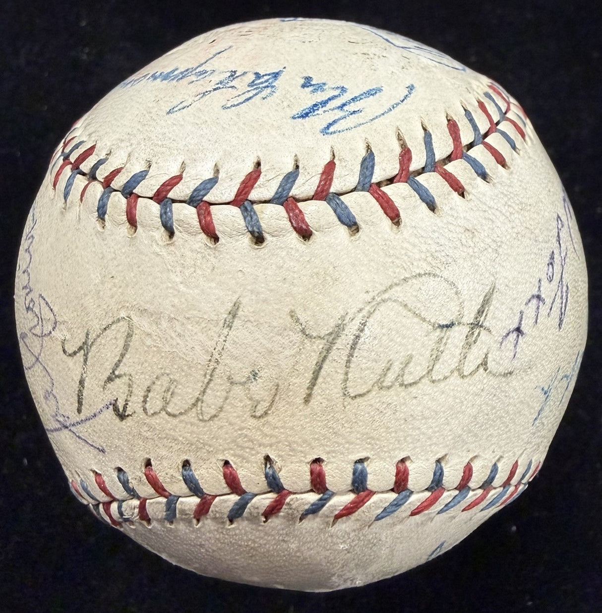 Babe Ruth Lou Gehrig Walter Johnsn Jimmie Foxx + Signed OAL Reach Baseball JSA
