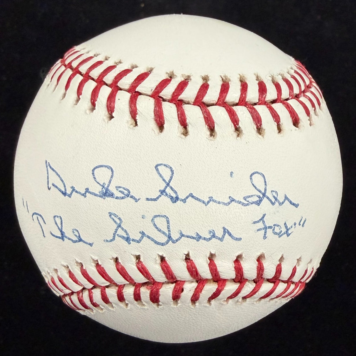 Duke Snider The Silver Fox Signed Nickname Baseball Beckett Hologram