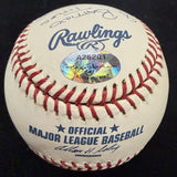 Tony Gwynn Signed Reggie Jackson Stat Baseball Box Bag Cert 