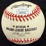 Cal Ripken Jr. Signed Retirement Logo Stat Baseball JSA