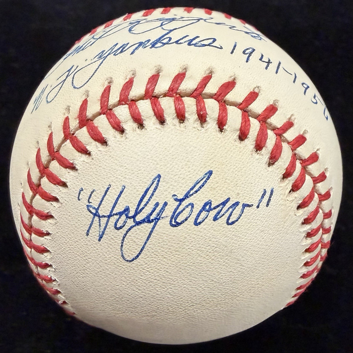 Phil Rizzuto NY Yankees 1941-1956 Holy Cow Signed Baseball JSA