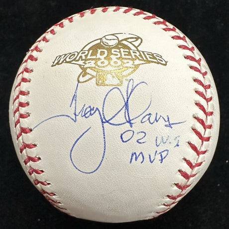 Troy Glaus 02 WS MVP Signed 2002 World Series Logo Baseball MLB Holo