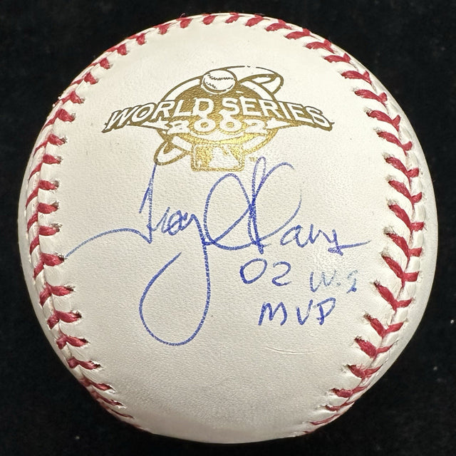 Troy Glaus 02 WS MVP Signed 2002 World Series Logo Baseball MLB Holo