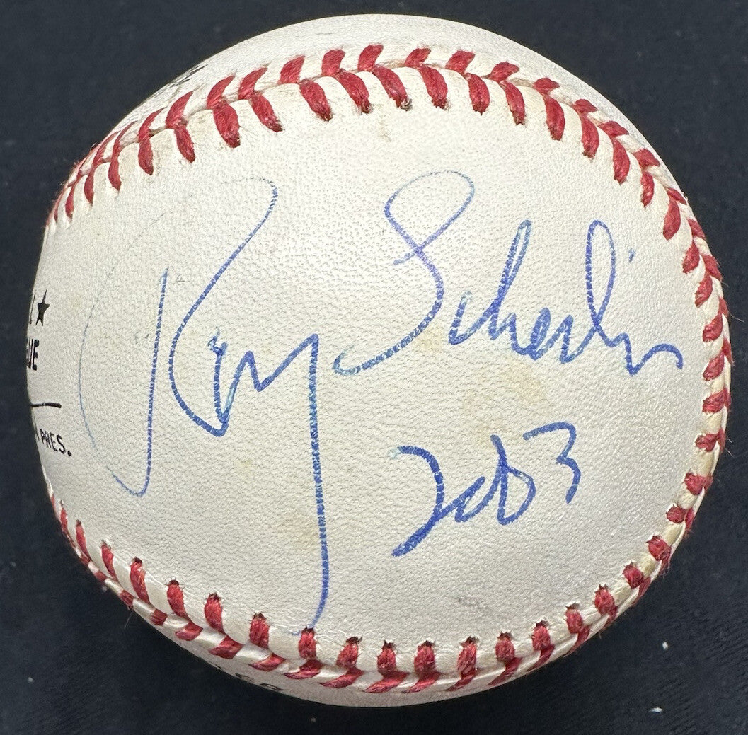Roy Scheider Twice Signed Baseball Jaws JSA LOA