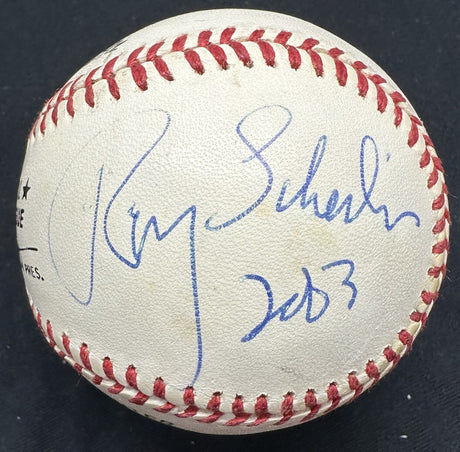 Roy Scheider Twice Signed Baseball Jaws JSA LOA