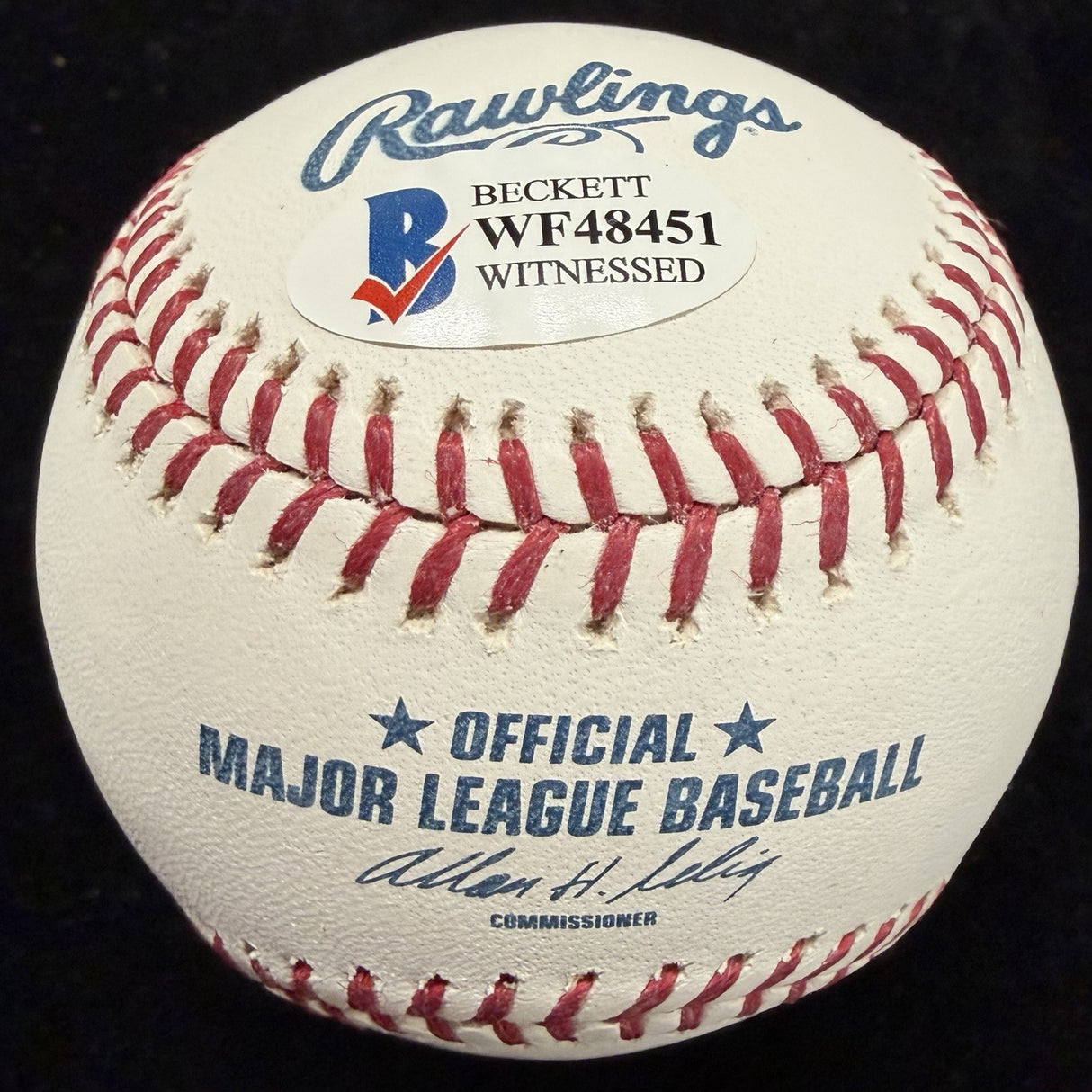 Albert Pujols Signed Busch Stadium Inaugural Game Logo Baseball Beckett Witness 