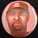Albert Pujols Signed 1/1 Art Painted Baseball Fanatics MLB Holo