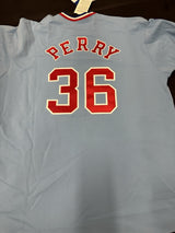 Gaylord Perry HOF 91 CY 72, 78 Signed Authentic Rangers Mitchell Ness Jersey JSA