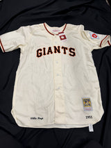 Willie Mays Signed Authentic New York Giants M&N Jersey PSA/DNA LOA