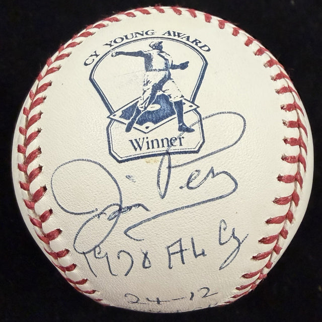 Jim Perry 1970 AL Cy Young Signed CY Logo Baseball JSA