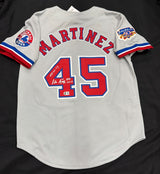 Pedro Martinez 97 NL CY HOF 15 Signed Authentic Expos Mitchell & Ness Beckett
