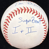 Tom Brown Super Bowl 1&2 Senators Signed Baseball Beckett Holo