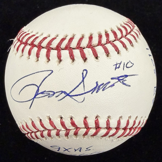Ron Santo Signed Stat Baseball Beckett BAS