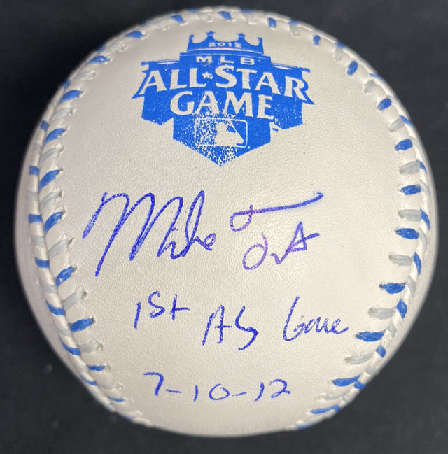 Mike Trout 1st ASG 7-10-12 Signed 2012 All Star Game Baseball MLB Holo