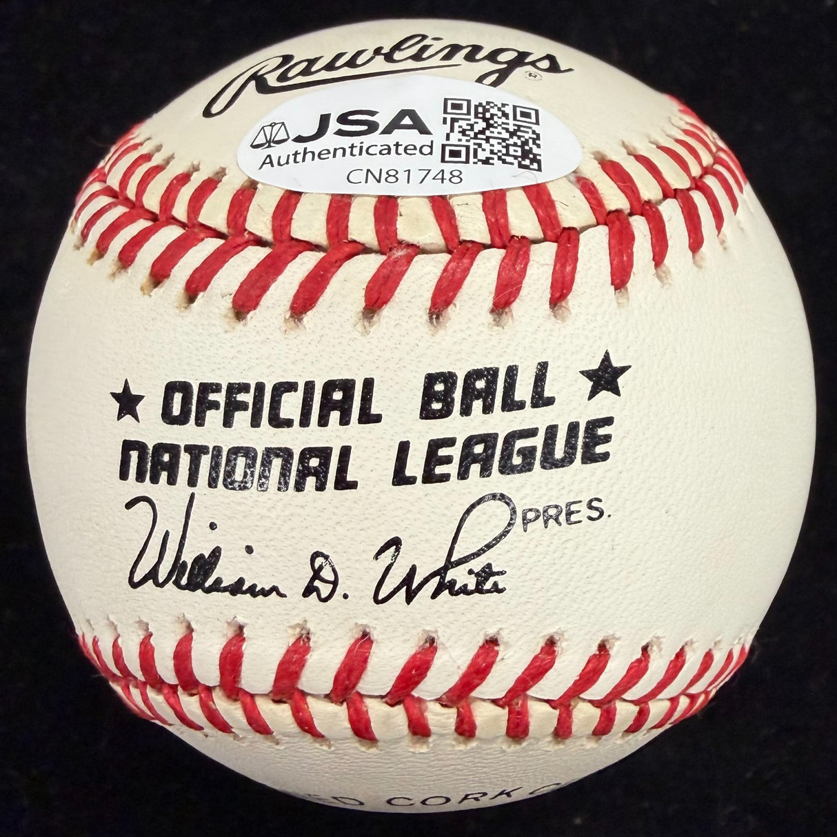 Harold Henry (Pee Wee) Reese Signed Full Name Baseball JSA