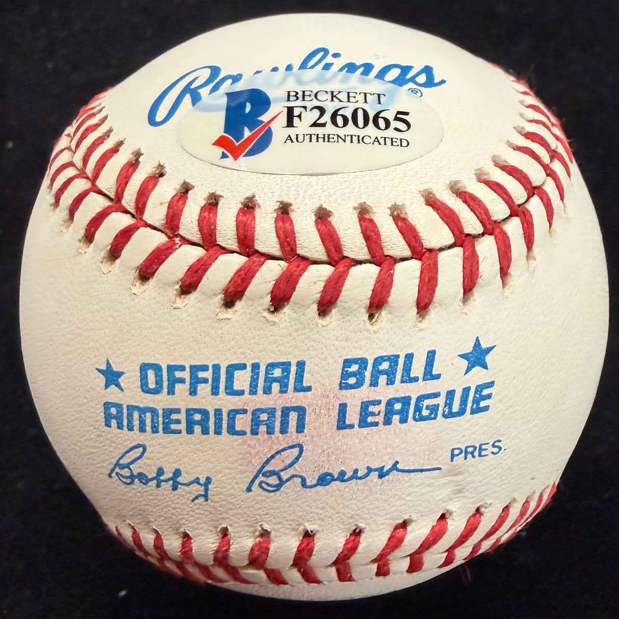 Lou Boudreau HOF 1970 Signed Baseball BAS Beckett