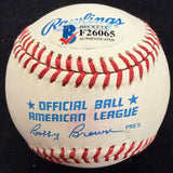 Lou Boudreau HOF 1970 Signed Baseball BAS Beckett