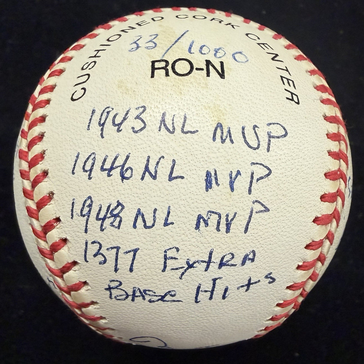 Stan Musial Signed Reggie Jackson Stat Baseball Complete Box Bag Cert