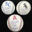 Bo Jackson Royals Angels White Sox Signed Team Stitch Logo Baseball Set Beckett 