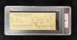 George Herman Babe Ruth Full Name Signed Bank Check PSA/DNA Graded 7.5