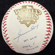 Edgar Renteria 2010 WS MVP Game 5 Winner Signed 2010 World Series Logo Baseball 