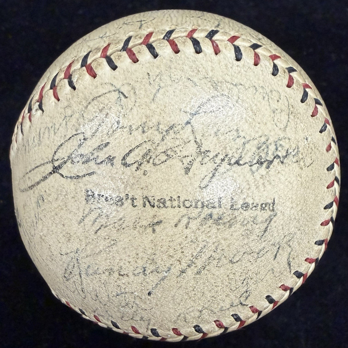 Babe Ruth Lou Gehrig Signed 1930 Yankees Braves Signed Baseball JSA LOA