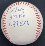 Steve Carlton 1972 Triple Crown Stat Baseball BAS Holo Only