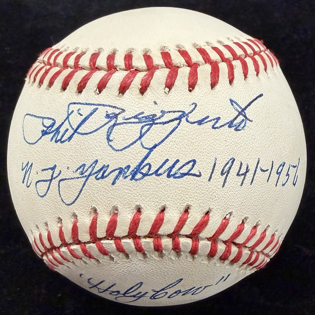 Phil Rizzuto NY Yankees 1941-1956 Holy Cow Signed Baseball JSA