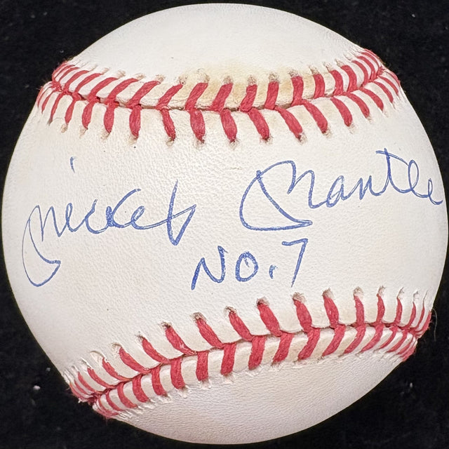 Mickey Mantle No. 7 Signed Baseball Upper Deck Holo UDA