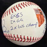 Albert Pujols Signed 7 Inscription Stat Baseball MLB Holo Fanatics LE 2/12