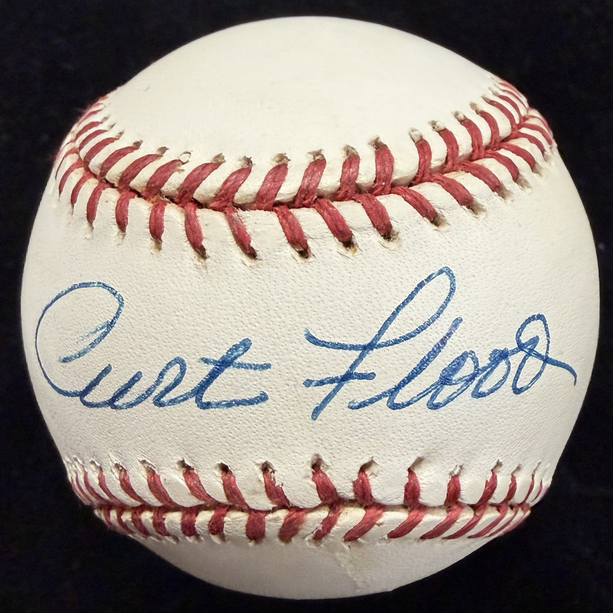 Curt Flood Signed Baseball JSA LOA