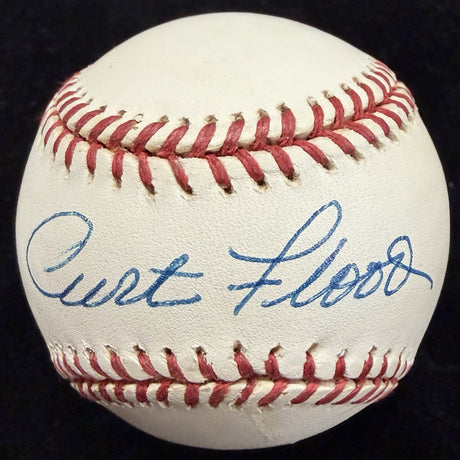 Curt Flood Signed Baseball JSA LOA