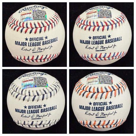 Roger Clemens Red Sox Blue Jays Yankees Astros Signed Logo Baseball Set Tristar