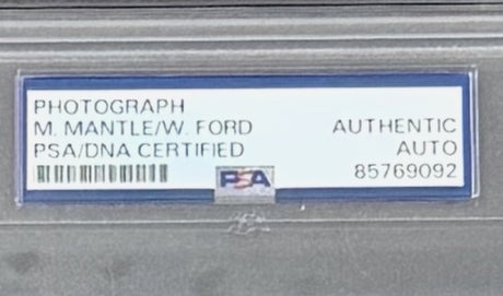 Mickey Mantle Whitey Ford Dual Signed 8x10 Photo JSA PSA Encapsulated 