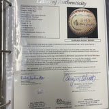 Willie Mays Twice Signed HOF MVP ROY Stat Baseball JSA LOA