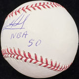 Nate Tiny Archibald HOF 91 NBA 50 Signed Baseball Hollywood Collectibles Holo
