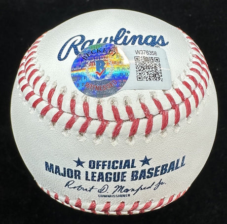 Sandy Koufax 63, 65, 66 Triple Crown Signed Baseball Beckett Witness Holo BAS