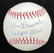 Tommy Lasorda Dodger Blue Signed Baseball MLB Holo Steiner Sports Holo
