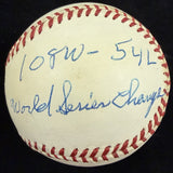 Sparky Anderson 1975 World Series Signed Reds Stat Baseball JSA LOA