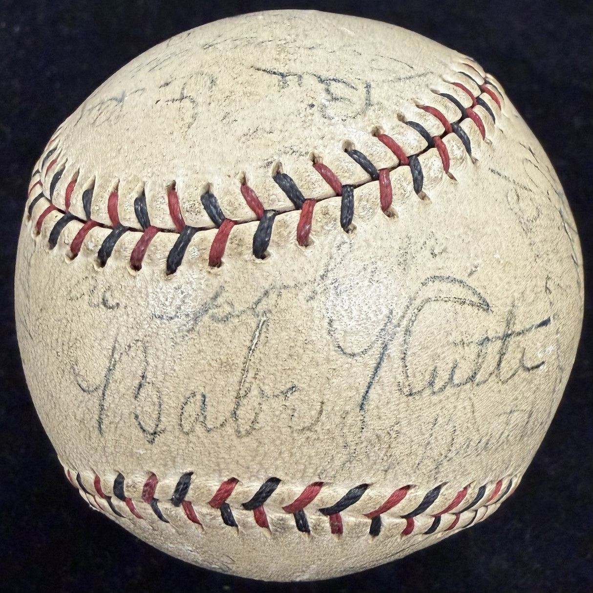 Babe Ruth Lou Gehrig Signed 1930 Yankees Braves Signed Baseball JSA LOA