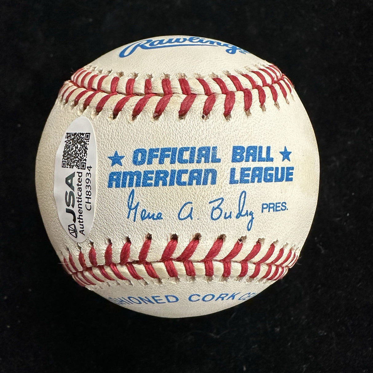 Bob Grim 1954 ROY Signed Baseball JSA