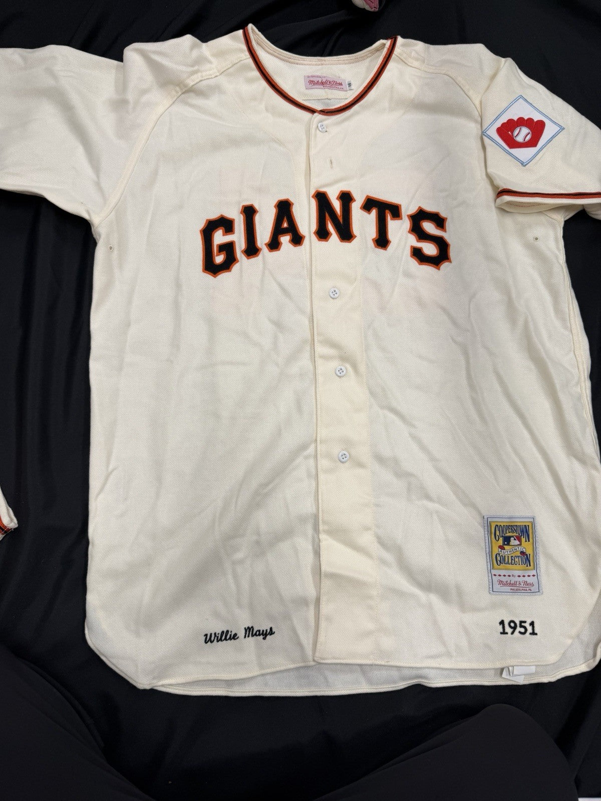 Willie Mays Signed Authentic New York Giants M&N Jersey PSA/DNA LOA
