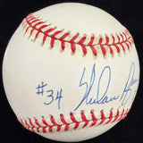 Nolan Ryan HOF 7/25/99 #34 Signed Baseball JSA