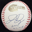 Jermaine Dye 05 WS MVP Signed 2005 World Series Logo Baseball Beckett