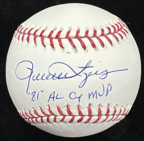 Rollie Fingers 81 AL CY MVP Signed Baseball JSA