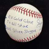 Andruw Rudolf Jones HOF 2026 Signed Stat Baseball Beckett Witness Holo