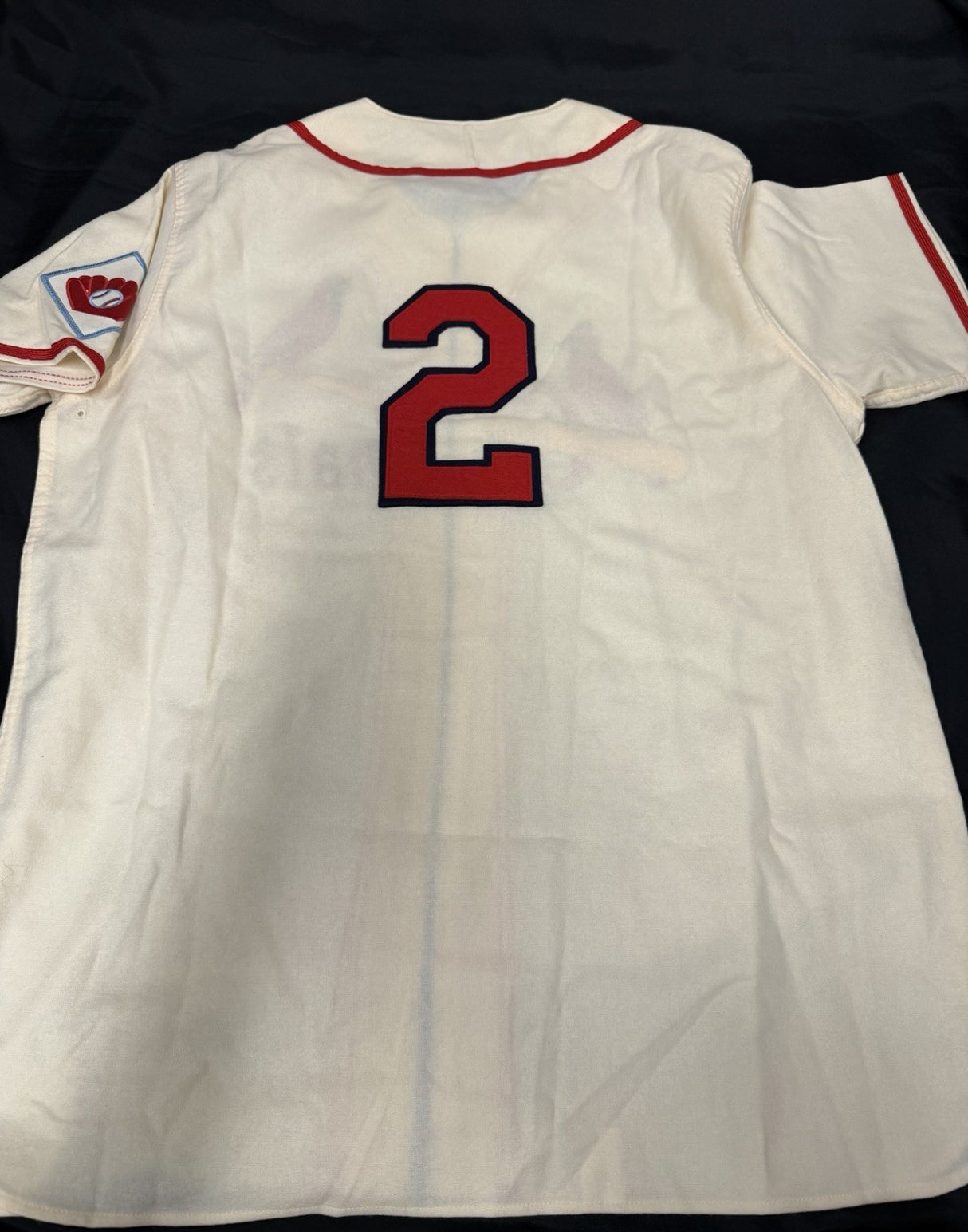 Red Schoendienst HOF 89 2449 Hits Signed Authentic Cardinals M&N Jersey JSA