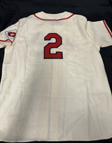 Red Schoendienst HOF 89 2449 Hits Signed Authentic Cardinals M&N Jersey JSA