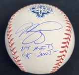 Mike Piazza NY Mets 98-2005 Signed Mets 50th Logo Baseball MLB Holo Fanatics