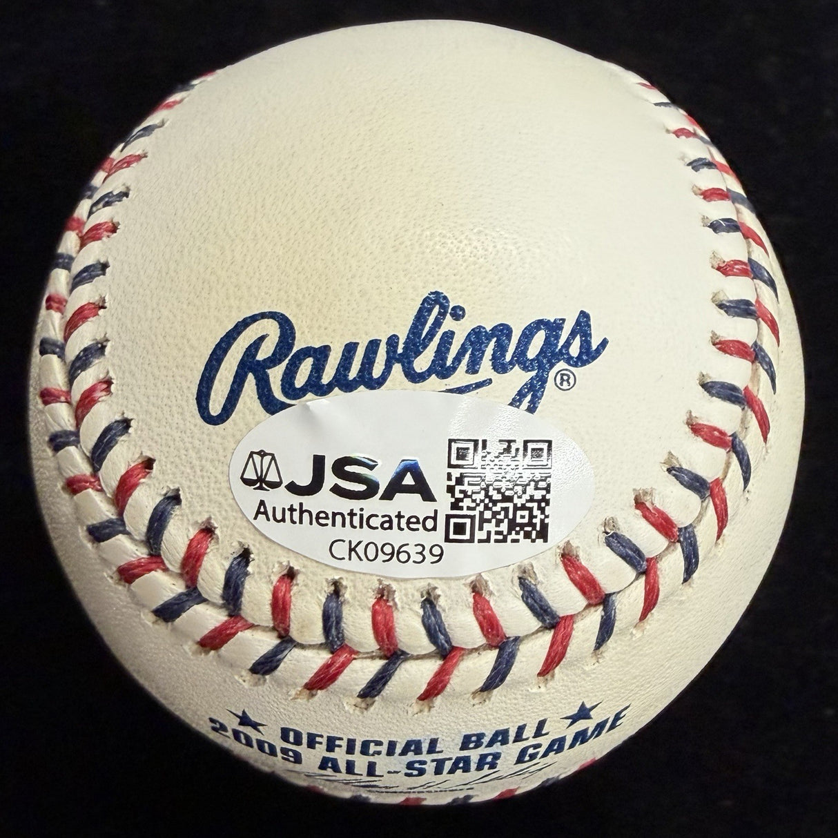 Carl Crawford 09 ASG MVP Signed 2009 All Star Game Logo Stat Baseball JSA 2
